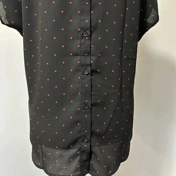 Cleo Short Sleeve Polka Dot  Blouse - Picture 3 of 10